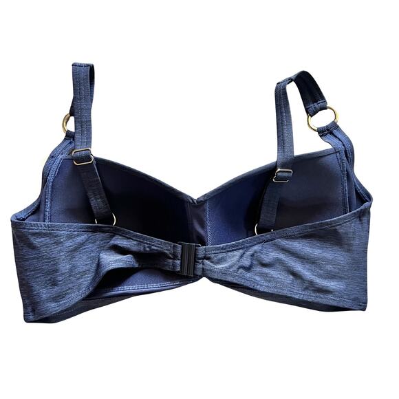Artesands Navy Blue Melange Botticelli Twist C-DD Cup Bikini Top sz 16 NEW Tags - Picture 6 of 10